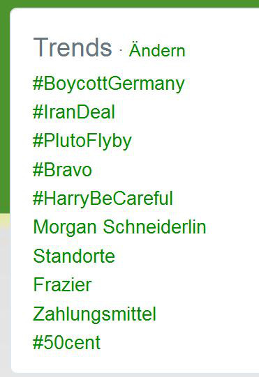 Hashtags Trend Liste