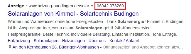 Beispiel Screenshot Google Ads elektro-schmied.de Beispiel Screenshot Google Ads elektro-schmied.de